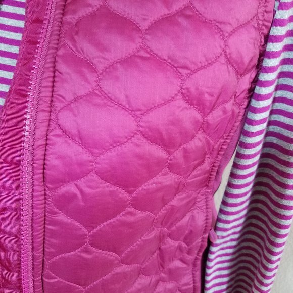 L.L. Bean Puffer Vest Small Pink Purple Quilted Jacket Sleeveless Full Zip Women - Picture 8 of 8